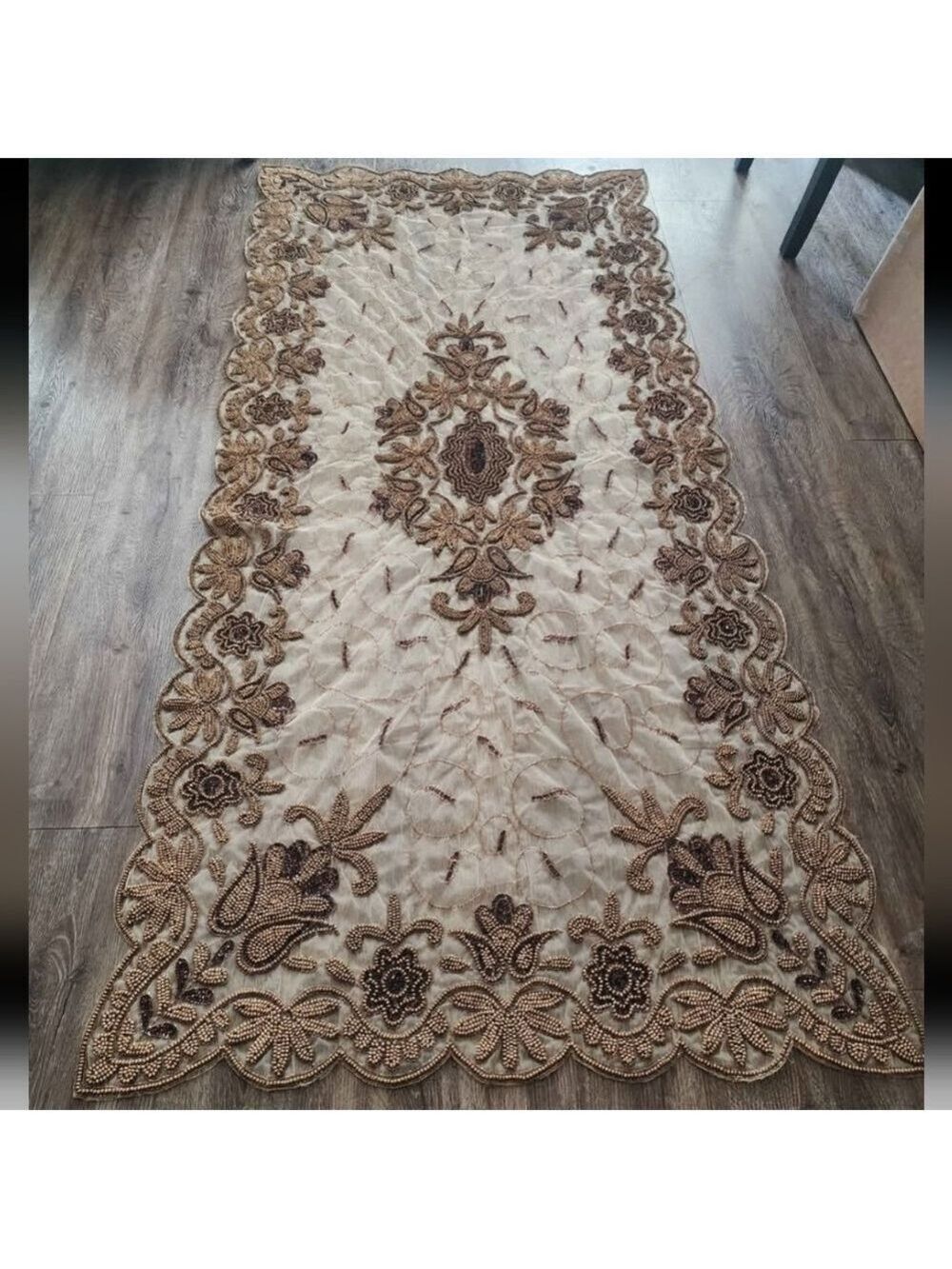 Hand Beaded Tablecloth #3077